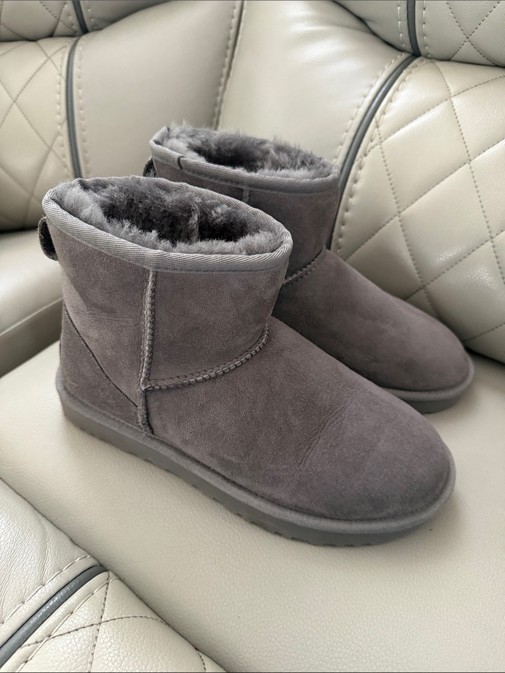 UGG Classic Short Suede Winter Boot - Gray - Picture 2 of 9